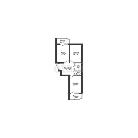 
   Продам 2-комнатную, 61.1 м², Конгрессная ул, 29

. Фото 10.