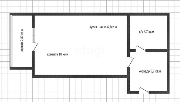 
   Продам студию, 27 м², Питерская ул, 40

. Фото 1.