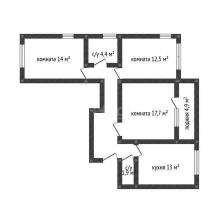 
   Продам 3-комнатную, 75.7 м², Венецианская ул, 4

. Фото 1.