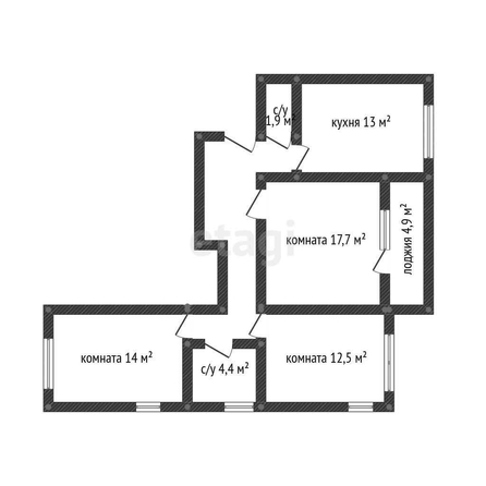 
   Продам 3-комнатную, 76.2 м², Венецианская ул, 4

. Фото 13.