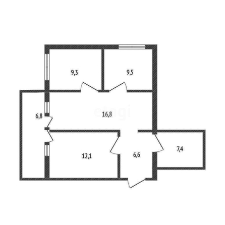 
   Продам 2-комнатную, 72.6 м², Московская ул, 112

. Фото 1.