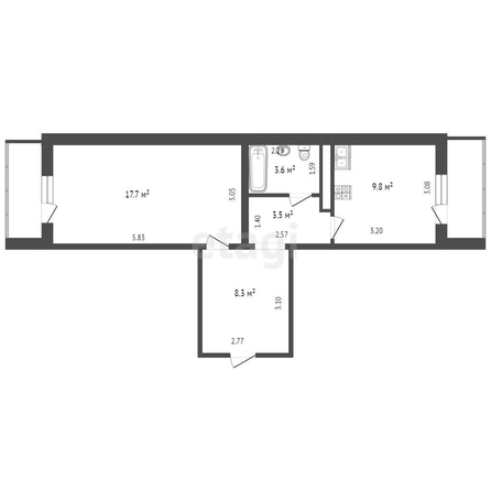 
   Продам 1-комнатную, 43.3 м², Черкасская ул, 137

. Фото 32.