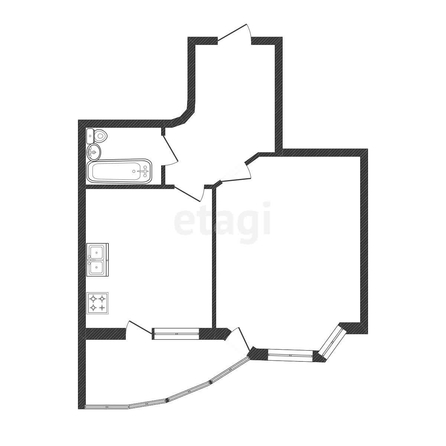 
   Продам 1-комнатную, 44.8 м², Казбекская ул, 1

. Фото 7.