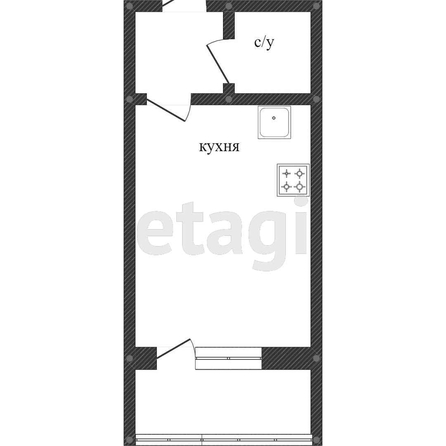 
   Продам студию, 24 м², Заполярная ул, 37/4

. Фото 7.