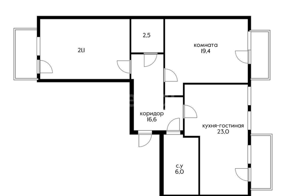 
  Сдам в аренду 3-комнатную квартиру, 85 м², Краснодар

. Фото 15.