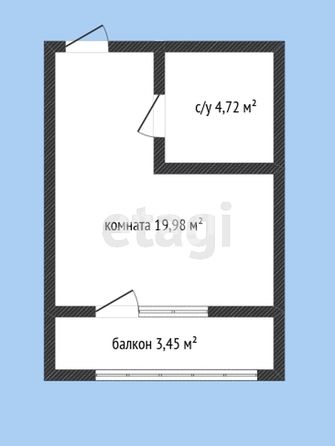 
   Продам студию, 26.43 м², Сердце

. Фото 1.