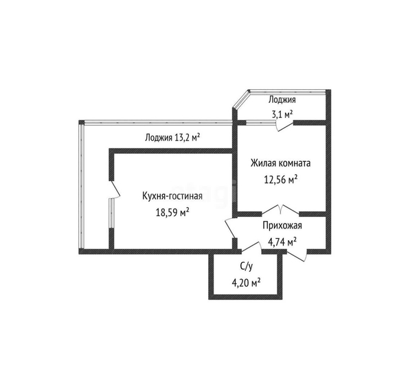 
   Продам 1-комнатную, 48.24 м², Ural (Урал)

. Фото 1.