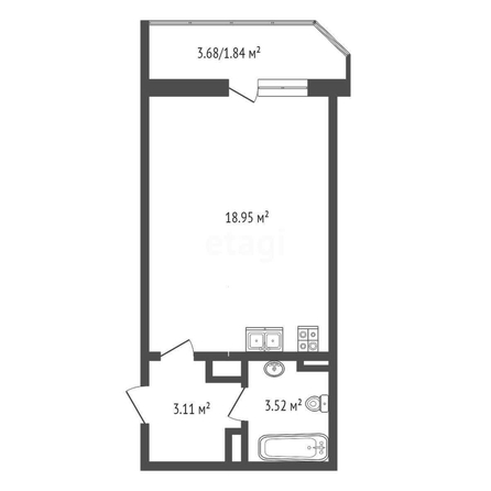 
   Продам студию, 27 м², Ural (Урал)

. Фото 1.