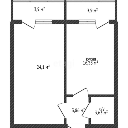 
   Продам 1-комнатную, 34 м², Автолюбителей ул, 1/Г  к2

. Фото 1.