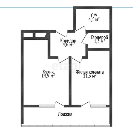 
   Продам 1-комнатную, 36.1 м², Воронежская ул, 47/14

. Фото 9.