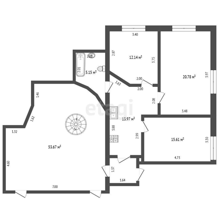 
   Продам 3-комнатную, 67.7 м², Бульварная ул, 27

. Фото 16.