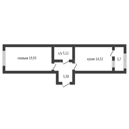 
   Продам 1-комнатную, 46.7 м², Лучший, литер 1

. Фото 1.