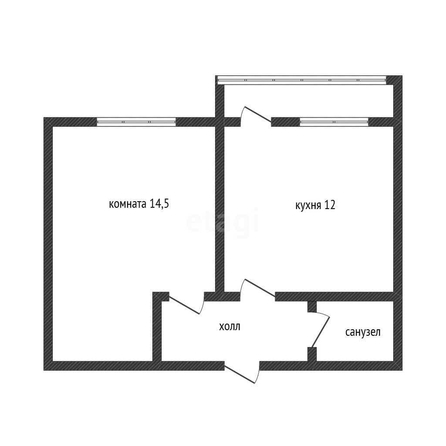 
   Продам 1-комнатную, 35.5 м², генерала Корнилова ул, 9 к1

. Фото 2.