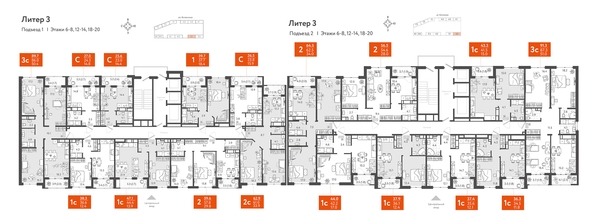 
  Продается 2-комн. квартира, 59.45 м², ЖК Все Свои VIP, литера 3
. Фото 1.