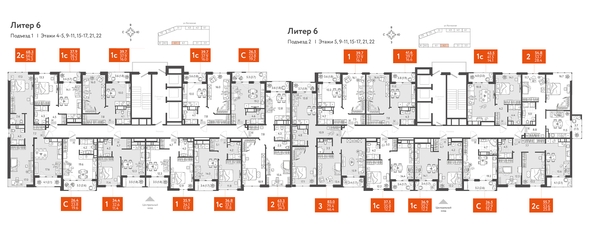 
  Продается 1-комн. квартира, 36.65 м², ЖК Все Свои VIP, литера 6
. Фото 1.