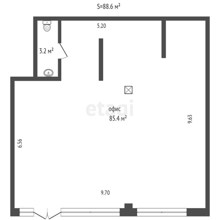 
   Продам помещение свободного назначения, 88.6 м², Западный Обход ул, 65/1

. Фото 6.