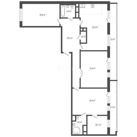 
   Продам 3-комнатную, 155.1 м², Буденного ул, 129

. Фото 1.