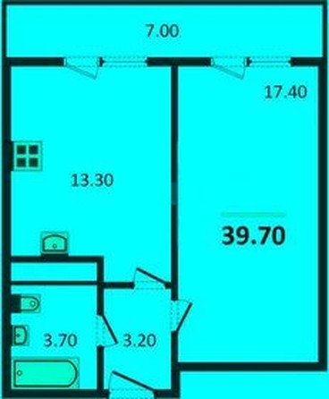 
   Продам 1-комнатную, 38 м², Автолюбителей ул, 1/7к5

. Фото 12.