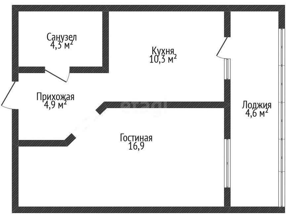 
   Продам 1-комнатную, 36.3 м², Григория Булгакова ул, 10

. Фото 1.