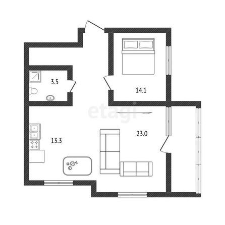 
   Продам 2-комнатную, 64 м², Яна Полуяна ул, 43

. Фото 8.