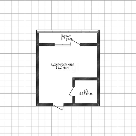 
   Продам студию, 22.2 м², Сорока А.М. ул, 2

. Фото 1.