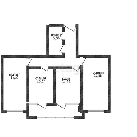 
   Продам 3-комнатную, 83.3 м², Героя Николая Шевелёва ул, 13

. Фото 17.