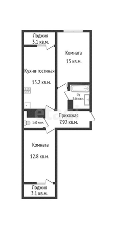 
   Продам 2-комнатную, 54.2 м², Петра Метальникова ул, 36

. Фото 9.