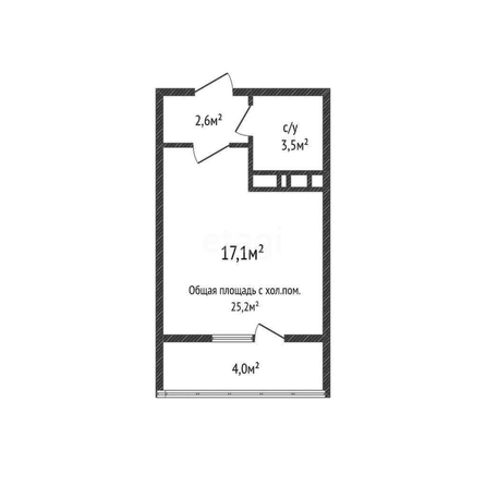 
   Продам студию, 23.2 м², Героя Пешкова ул, 14/4

. Фото 1.