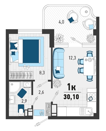 
   Продам 1-комнатную, 30.5 м², Конечная ул, 2

. Фото 6.