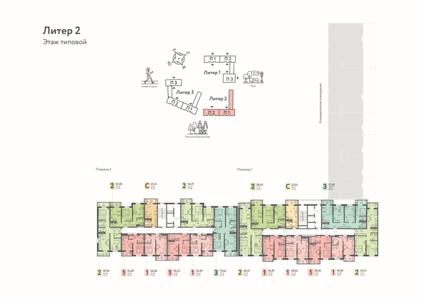 
  Продается 3-комн. квартира, 77.95 м², ЖК Теплые Края, 1 очередь литер 2
. Фото 1.