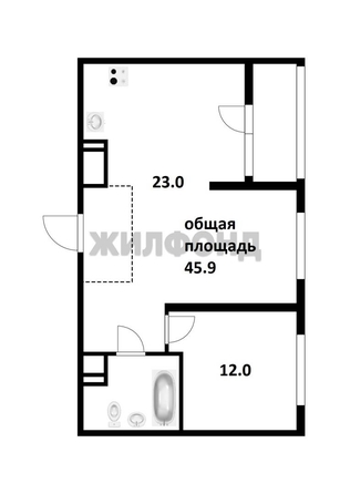 
  Продается 2-комн. квартира, 45.9 м², Куникова ул, д. 47Г
. Фото 9.