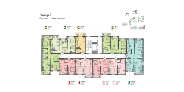 
  Продается 2-комн. квартира, 54.57 м², ЖК Теплые края, литер 5
. Фото 1.