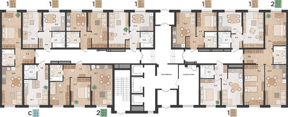 
  Продается 1-комн. квартира, 34.5 м², ЖК Мята
. Фото 1.