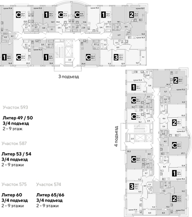 
  Продается студия, 35.2 м², ЖК Самолет, литера 65
. Фото 2.