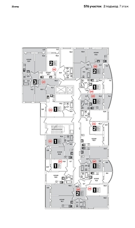 
  Продается 3-комн. квартира, 78 м², ЖК Самолет, литера 25
. Фото 2.