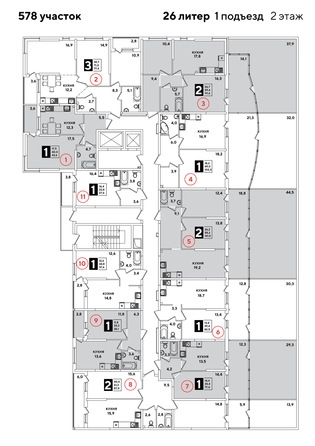 
  Продается 1-комн. квартира, 103.1 м², ЖК Самолет, литера 26
. Фото 2.