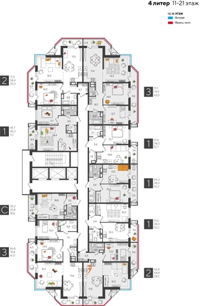 
  Продается студия, 30.2 м², ЖК Рекорд 2, литера 4
. Фото 2.