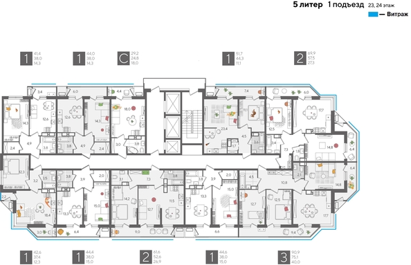
  Продается студия, 29.2 м², ЖК Рекорд 2, литера 5
. Фото 2.