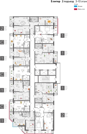
  Продается студия, 29.8 м², ЖК Рекорд 2, литера 5
. Фото 2.