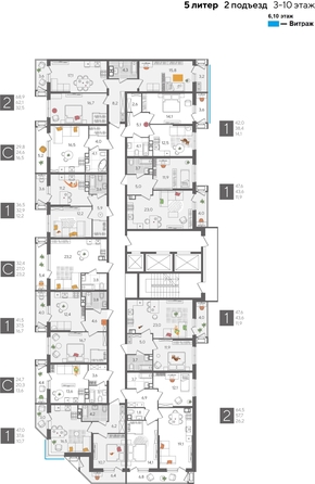 
  Продается студия, 32.4 м², ЖК Рекорд 2, литера 5
. Фото 2.