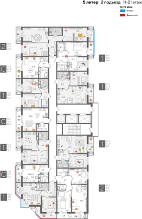 
  Продается студия, 29.7 м², ЖК Рекорд 2, литера 5
. Фото 2.