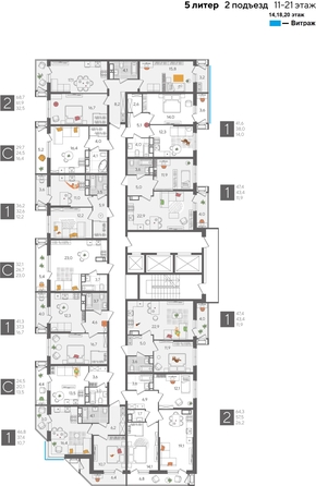 
  Продается студия, 32.1 м², ЖК Рекорд 2, литера 5
. Фото 2.