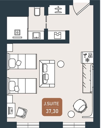 
  Продается номер в отеле 37.3 м², в ГК River Rock Геленджик бэй (Ривер Рок). Фото 25.