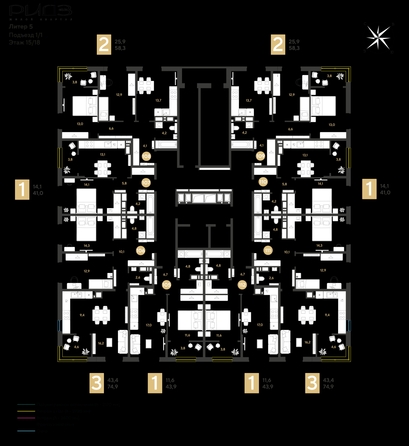 
  Продается 1-комн. квартира 43.9 м², в ЖК РИДЗ, литер 5. Фото 2.