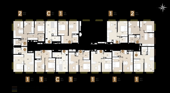 
  Продается 1-комн. квартира 35.7 м², в ЖК ГРЕЙД, литер 13. Фото 2.