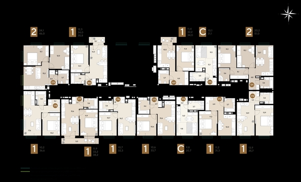 
  Продается студия 20.7 м², в ЖК ГРЕЙД, литер 14. Фото 2.