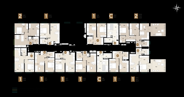 
  Продается студия 21.1 м², в ЖК ГРЕЙД, литер 14. Фото 2.