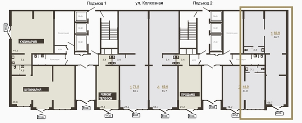 
  Продается офис 69.9 м², в ЖК Все Свои ВИП, литер 8. Фото 1.