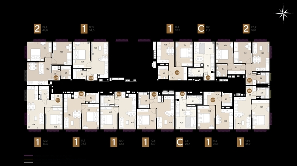 
  Продается 1-комн. квартира 34 м², в ЖК ГРЕЙД, литер 14. Фото 2.