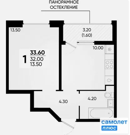 
  Продается 1-комн. квартира 33.6 м², в ЖК Архитектор, литера 4.2. Фото 19.